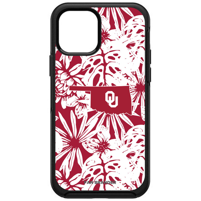 OtterBox Black Phone case with Oklahoma Sooners State Design Team Color Hawain Pattern