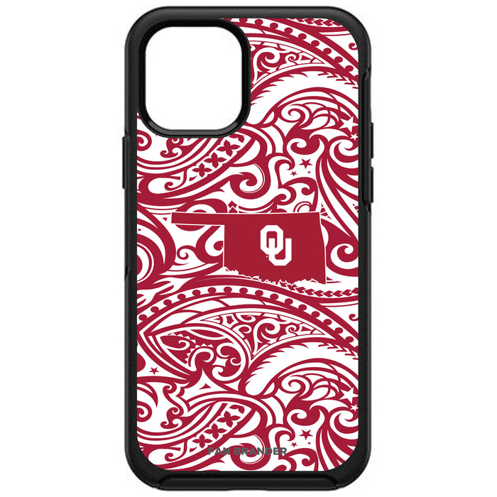 OtterBox Black Phone case with Oklahoma Sooners State Design Team Color Tribal