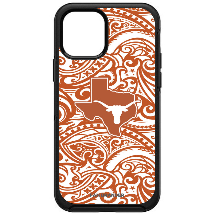 OtterBox Black Phone case with Texas Longhorns  State Design Team Color Tribal