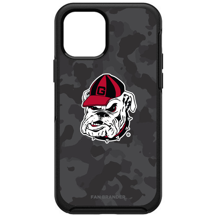 OtterBox Black Phone case with Georgia Bulldogs Georgia Bulldog With Urban Camo Background