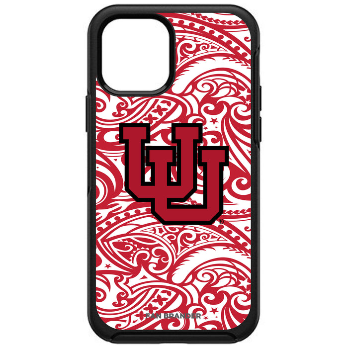 OtterBox Black Phone case with Utah Utes UU With Urban Camo Background