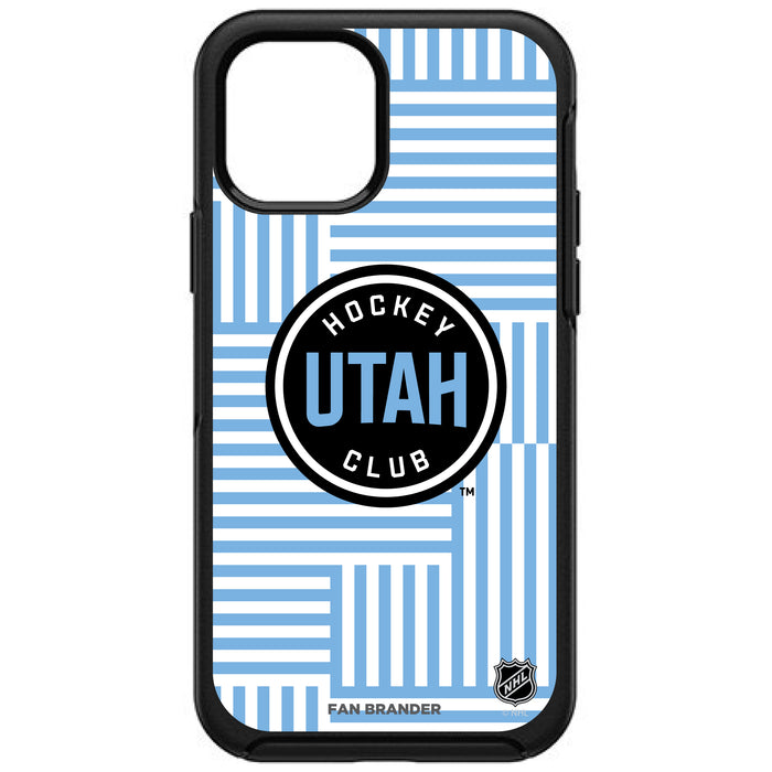 OtterBox Black Phone case with Utah Hockey Club Geometric Lines