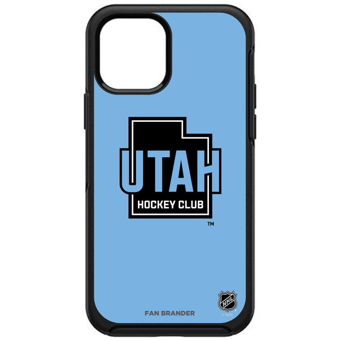 OtterBox Black Phone case with Utah Hockey Club Secondary Mark with Team Background