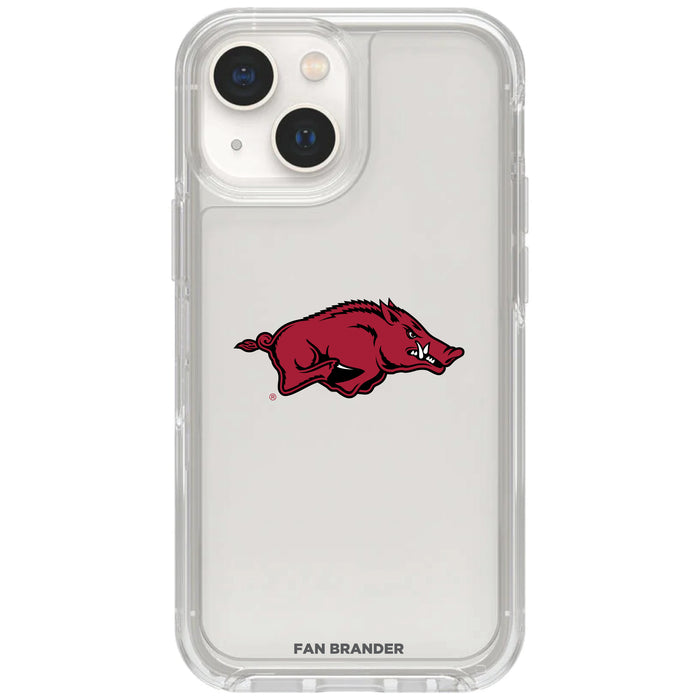 Clear OtterBox Phone case with Arkansas Razorbacks Logos