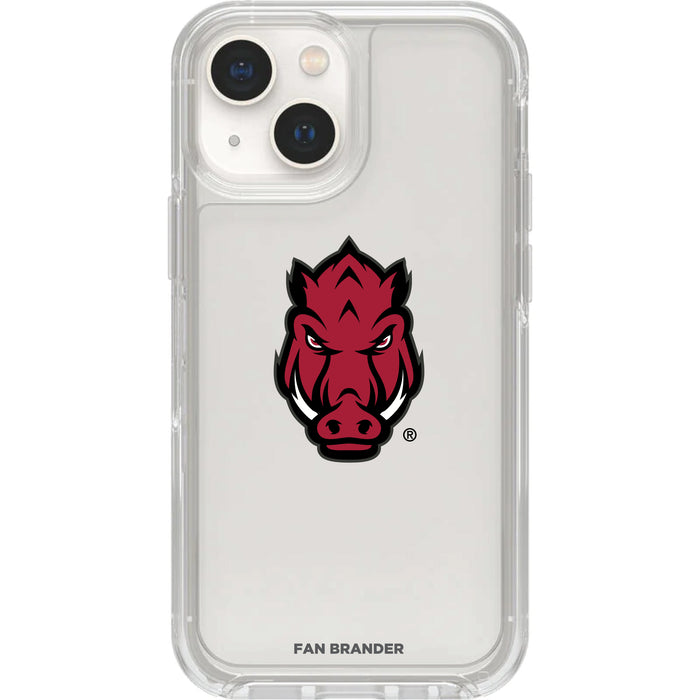 Clear OtterBox Phone case with Arkansas Razorbacks Logos