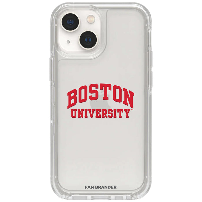 Clear OtterBox Phone case with Boston University Logos