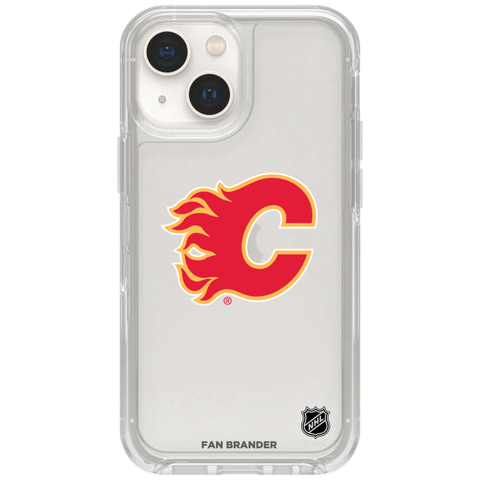 Clear OtterBox Phone case with Calgary Flames Logos