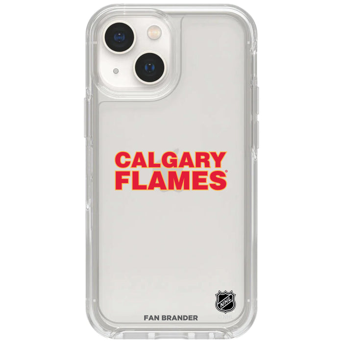 Clear OtterBox Phone case with Calgary Flames Logos