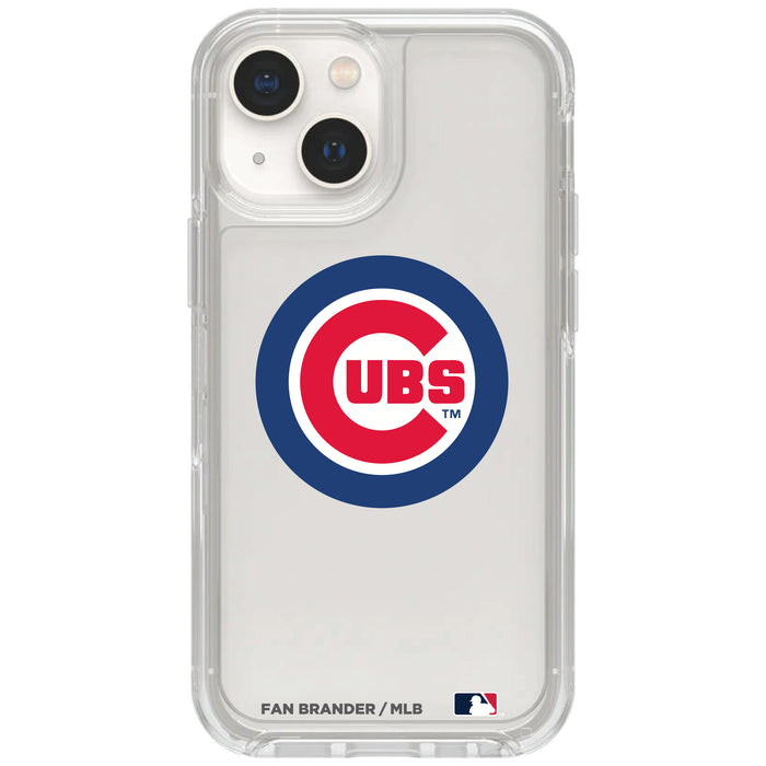 Clear OtterBox Phone case with Chicago Cubs Logos