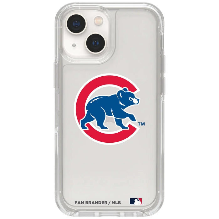 Clear OtterBox Phone case with Chicago Cubs Logos