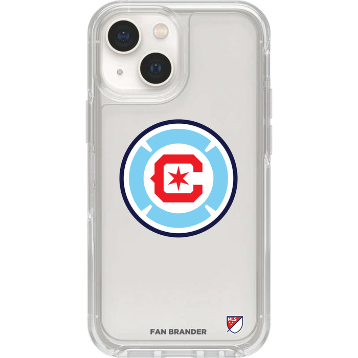 Clear OtterBox Phone case with Chicago Fire Logos