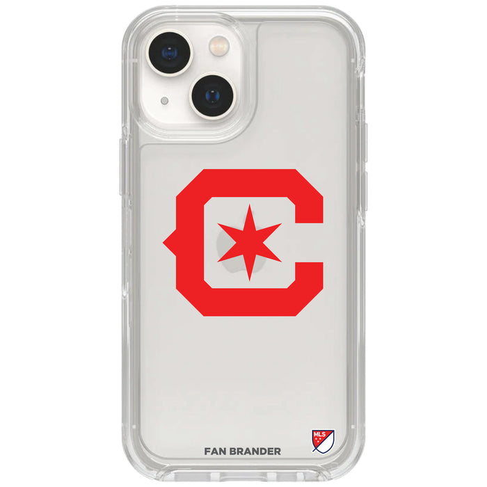 Clear OtterBox Phone case with Chicago Fire Logos