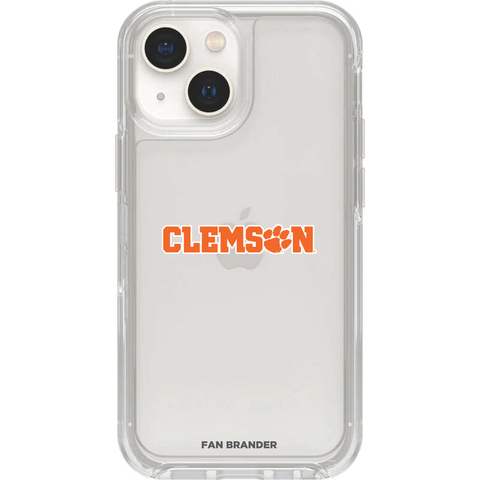 Clear OtterBox Phone case with Clemson Tigers Logos