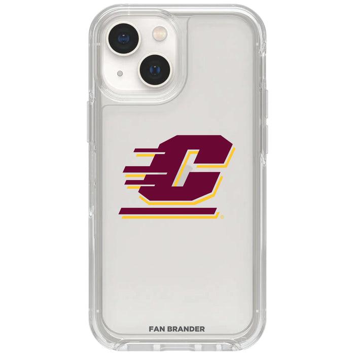 Clear OtterBox Phone case with Central Michigan Chippewas Logos