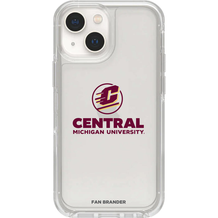 Clear OtterBox Phone case with Central Michigan Chippewas Logos