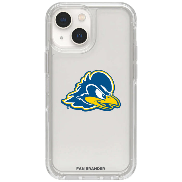 Clear OtterBox Phone case with Delaware Fightin' Blue Hens Logos