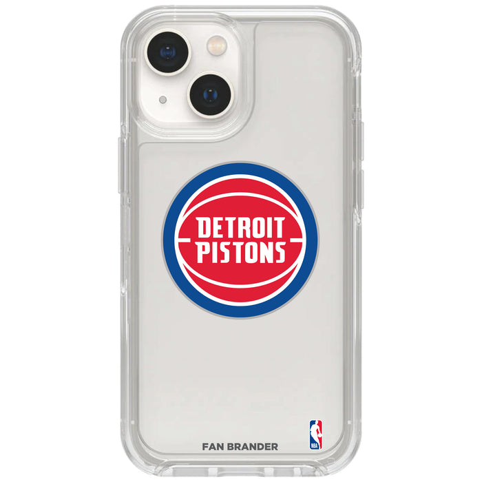 Clear OtterBox Phone case with Detroit Pistons Logos