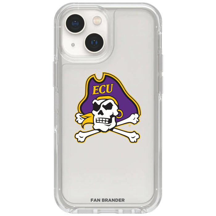Clear OtterBox Phone case with East Carolina Pirates Logos