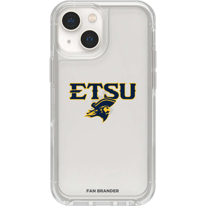 Clear OtterBox Phone case with Eastern Tennessee State Buccaneers Logos
