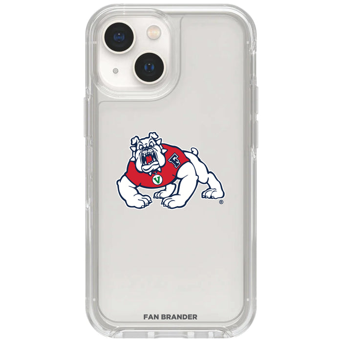 Clear OtterBox Phone case with Fresno State Bulldogs Logos