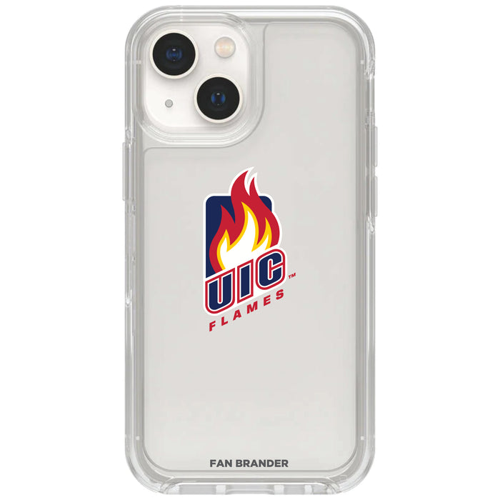 Clear OtterBox Phone case with Illinois @ Chicago Flames Logos