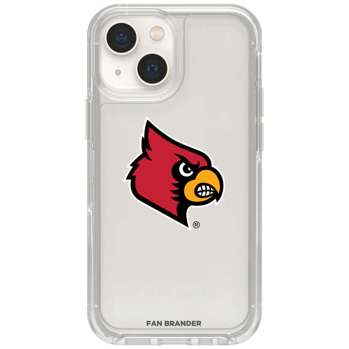Clear OtterBox Phone case with Louisville Cardinals Logos