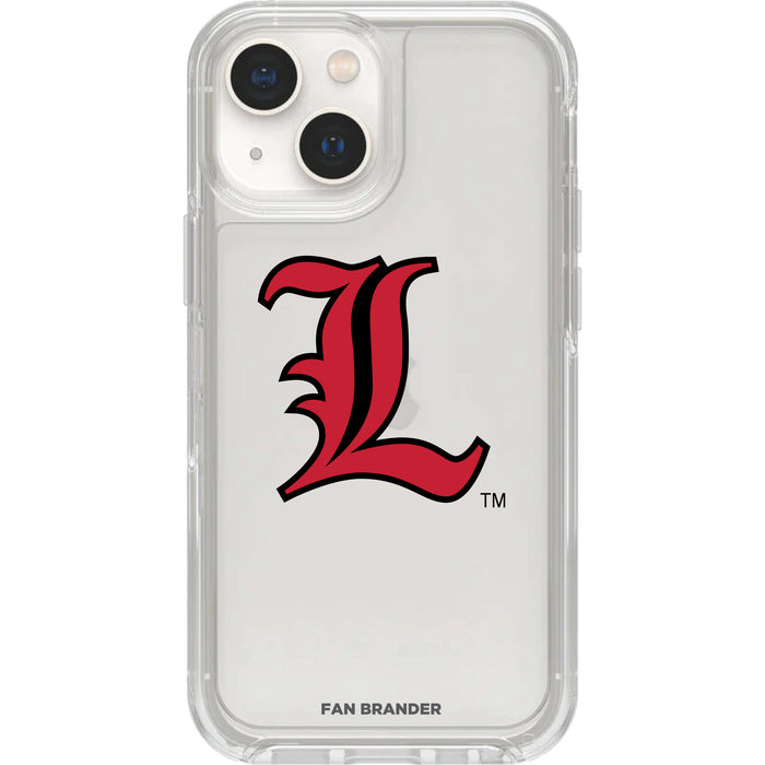 Clear OtterBox Phone case with Louisville Cardinals Logos