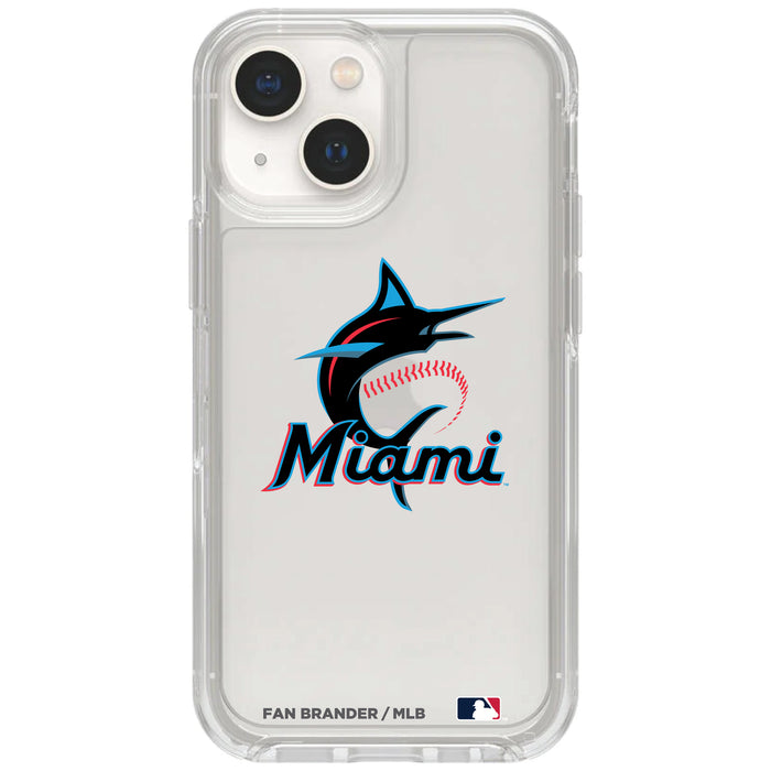 Clear OtterBox Phone case with Miami Marlins Logos