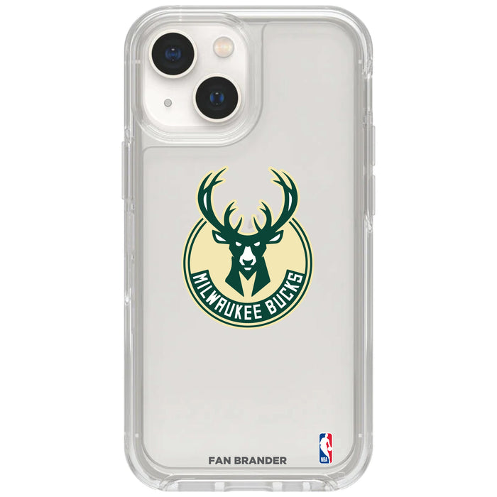 Clear OtterBox Phone case with Milwaukee Bucks Logos