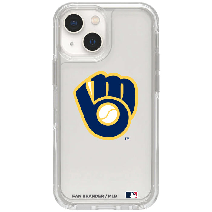 Clear OtterBox Phone case with Milwaukee Brewers Logos