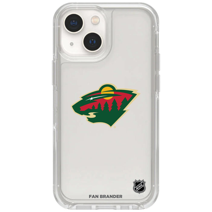 Clear OtterBox Phone case with Minnesota Wild Logos