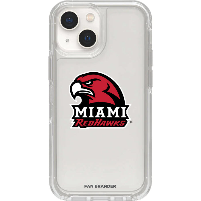 Clear OtterBox Phone case with Miami University RedHawks Logos