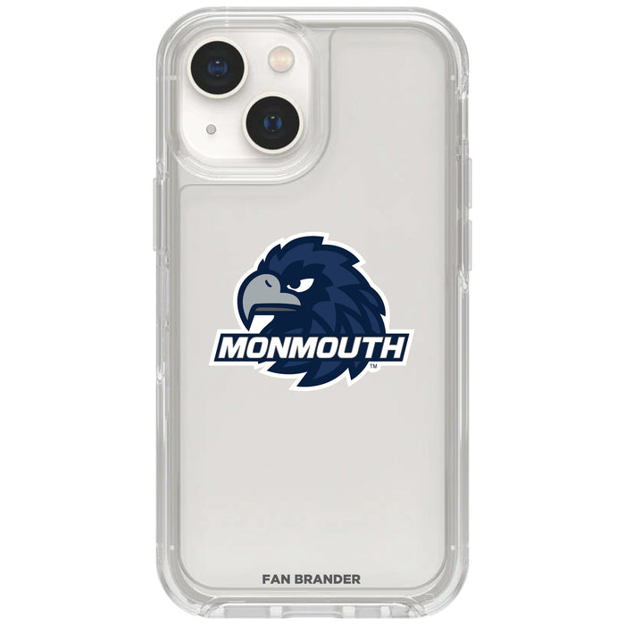 Clear OtterBox Phone case with Monmouth Hawks Logos