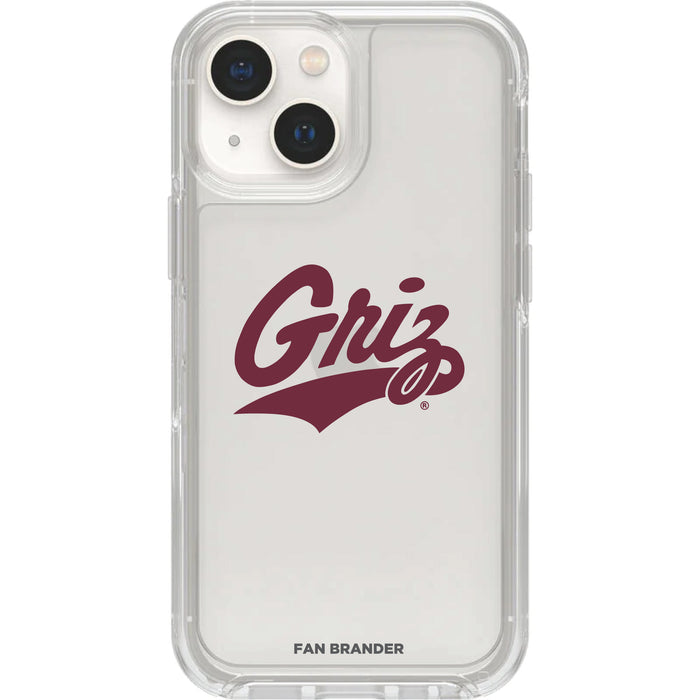 Clear OtterBox Phone case with Montana Grizzlies Logos