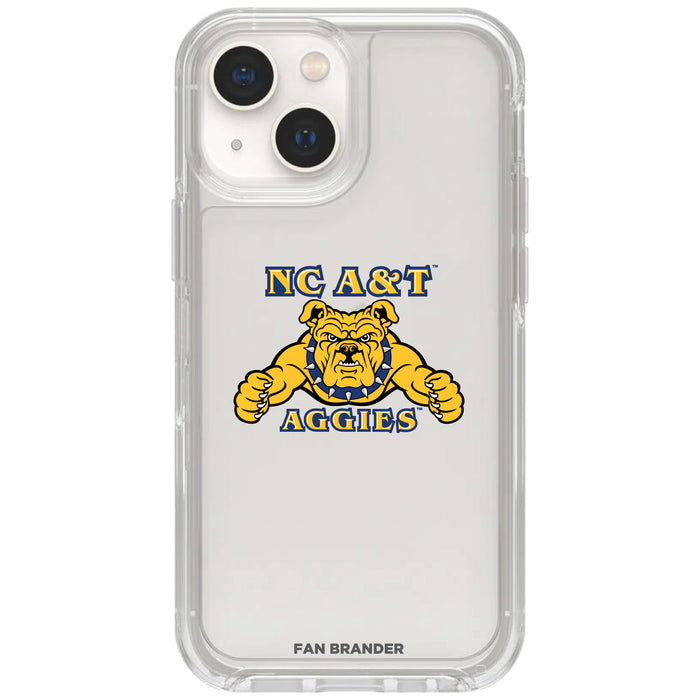 Clear OtterBox Phone case with North Carolina A&T Aggies Logos