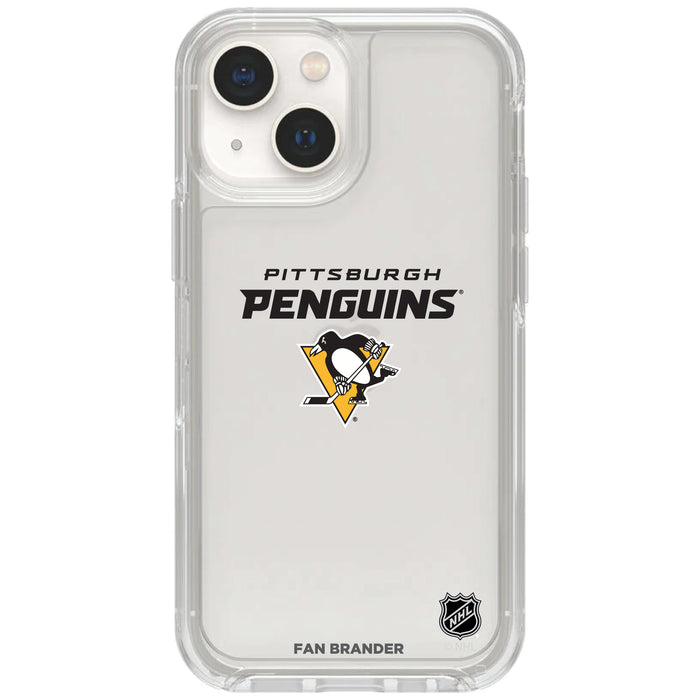 Clear OtterBox Phone case with Pittsburgh Penguins Logos