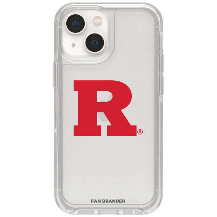 Clear OtterBox Phone case with Rutgers Scarlet Knights Logos