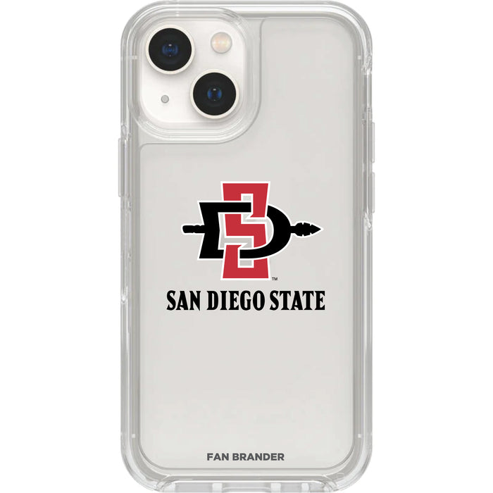 Clear OtterBox Phone case with San Diego State Aztecs Logos