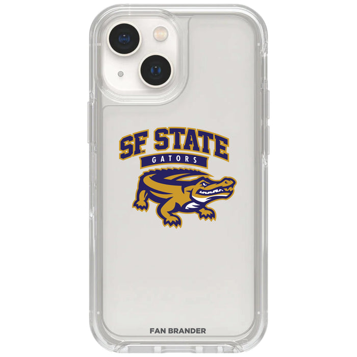 Clear OtterBox Phone case with San Francisco State U Gators Logos