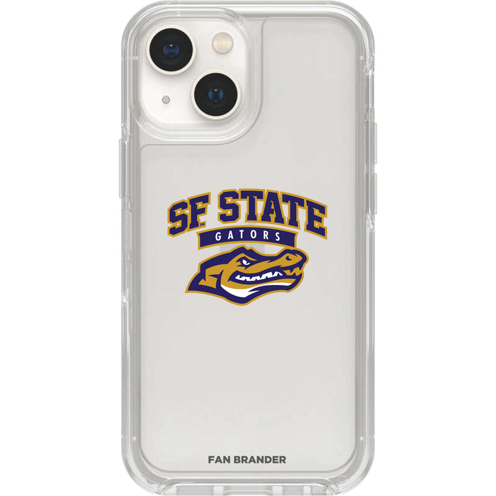 Clear OtterBox Phone case with San Francisco State U Gators Logos