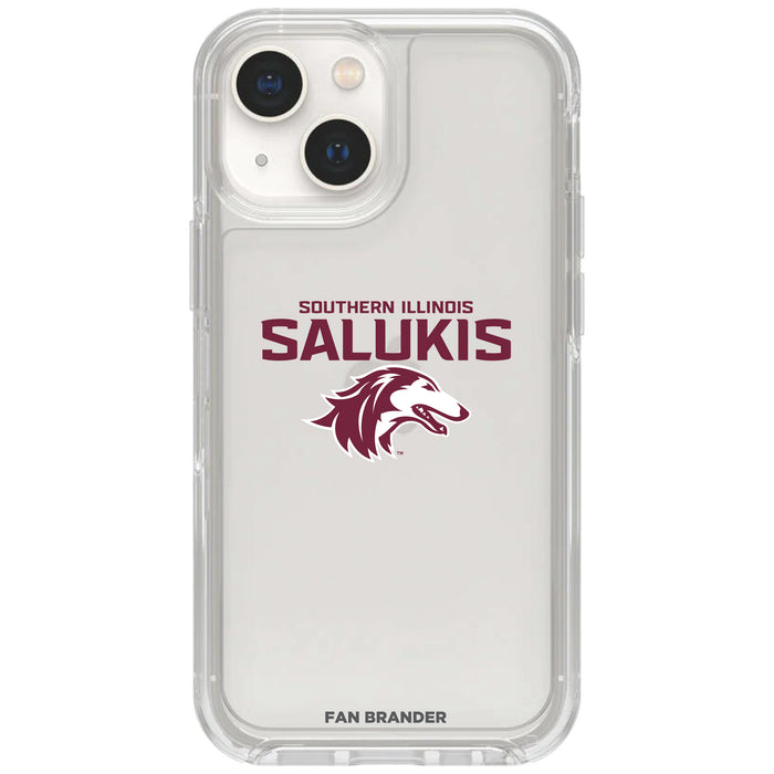 Clear OtterBox Phone case with Southern Illinois Salukis Logos