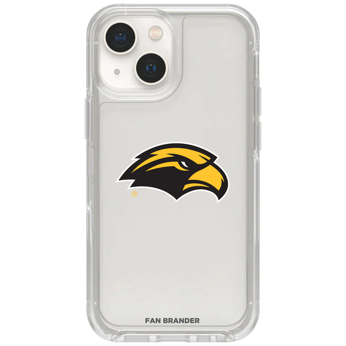 Clear OtterBox Phone case with Southern Mississippi Golden Eagles Logos