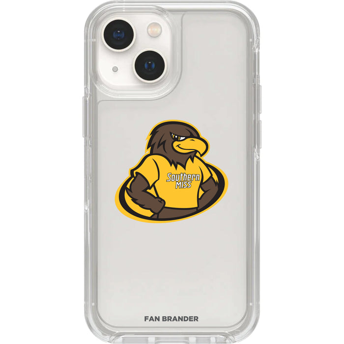 Clear OtterBox Phone case with Southern Mississippi Golden Eagles Logos