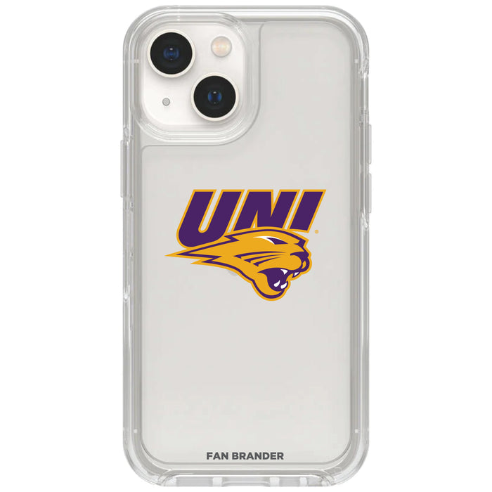 Clear OtterBox Phone case with Northern Iowa Panthers Logos