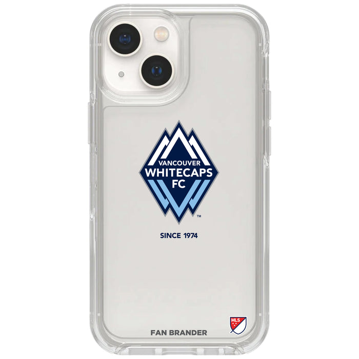 Clear OtterBox Phone case with Vancouver Whitecaps FC Logos