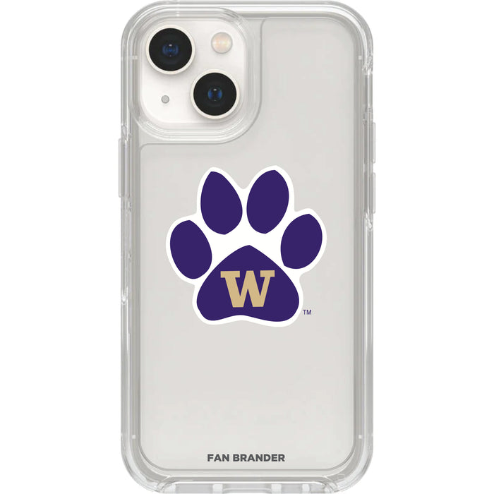 Clear OtterBox Phone case with Washington Huskies Logos