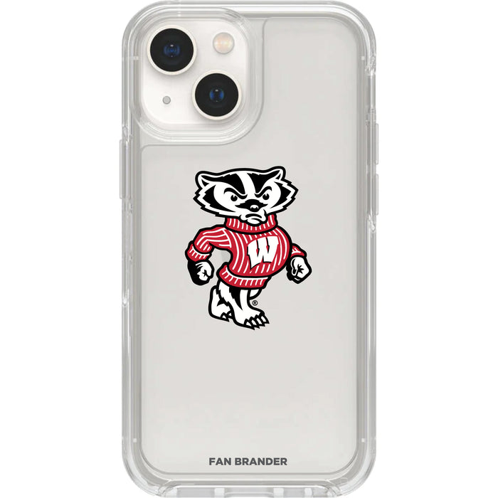 Clear OtterBox Phone case with Wisconsin Badgers Logos