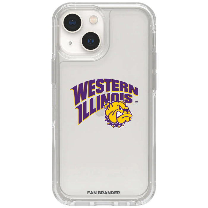 Clear OtterBox Phone case with Western Illinois University Leathernecks Logos