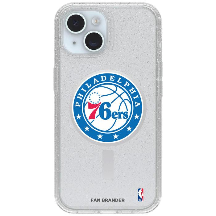Clear OtterBox Phone case with Philadelphia 76ers Logos