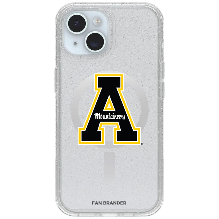 Clear OtterBox Phone case with Appalachian State Mountaineers Logos